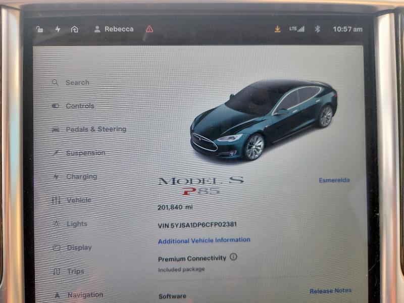 Photo 9 from auction – 2012 TESLA MODEL S with VIN 5YJSA1DP6CFP02381