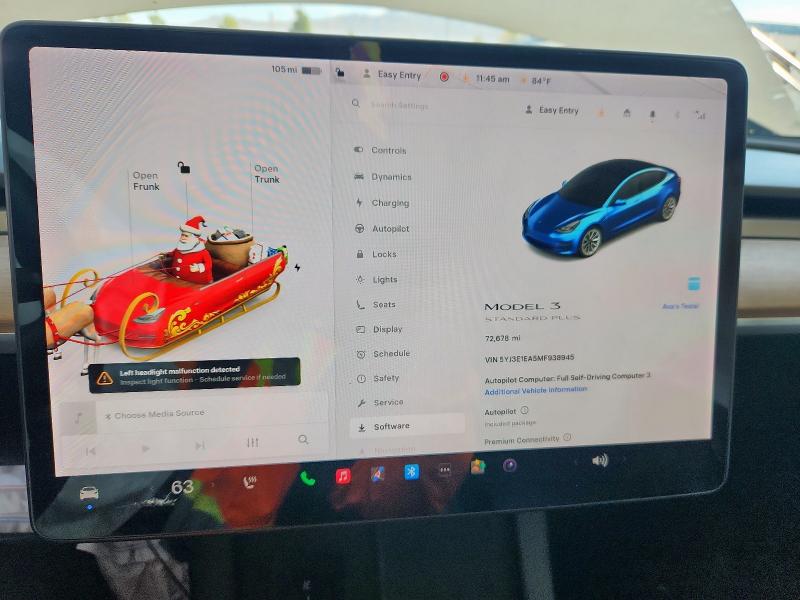 Photo 9 from auction – 2021 TESLA MODEL 3 with VIN 5YJ3E1EA5MF938945
