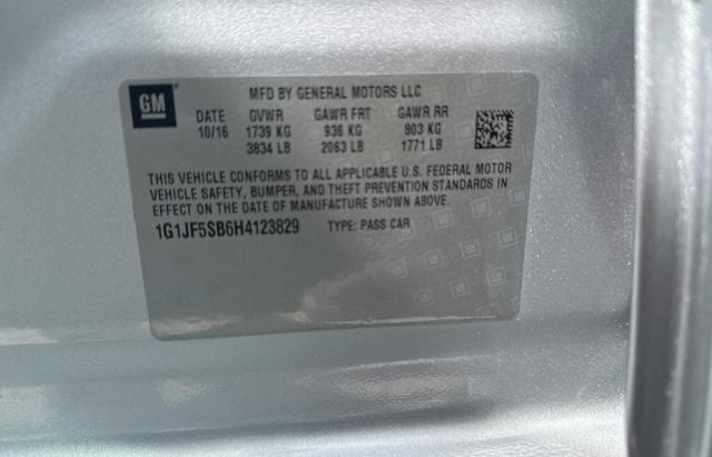 Photo 10 from auction – 2017 CHEV SONIC PREMIER with VIN 1G1JF5SB6H4123829