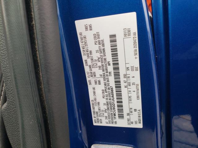 Photo 14 from auction – 2018 FORD ESCAPE SE with VIN 1FMCU9GD1JUA89887