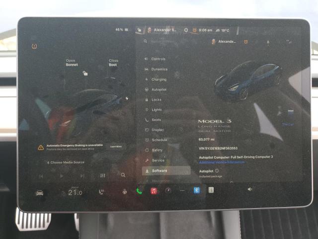 Photo 9 from auction – 2022 TESLA MODEL 3 with VIN 5YJ3E1EB2NF363553