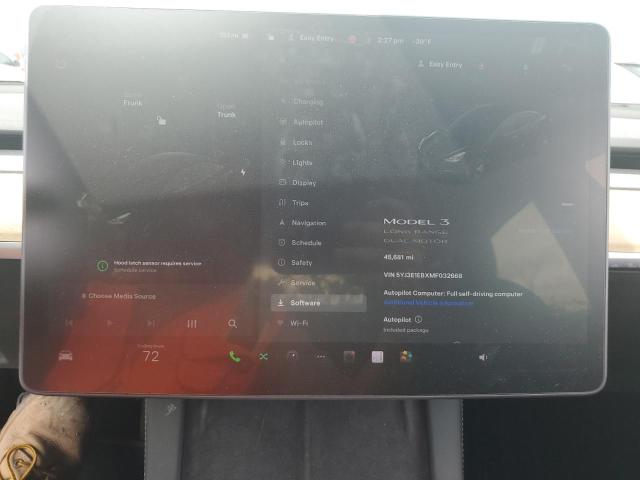 Photo 9 from auction – 2021 TESLA MODEL 3 with VIN 5YJ3E1EBXMF032668