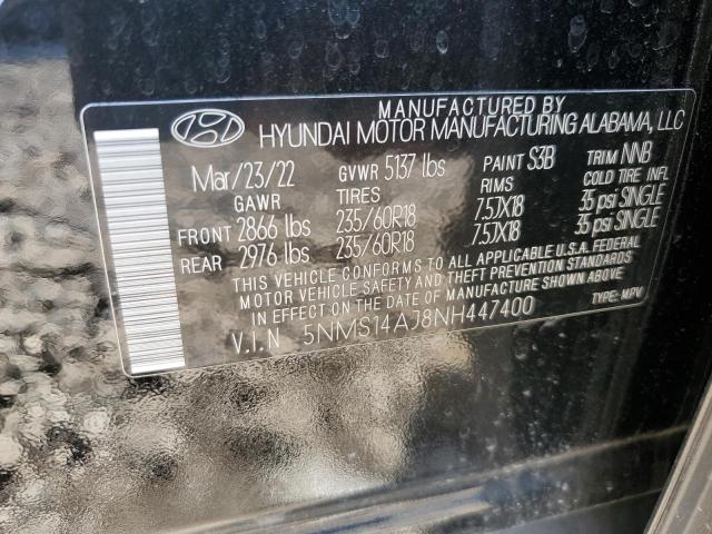 Foto 14 de la subasta – 2022 HYUNDAI SANTA FE S con VIN 5NMS14AJ8NH447400