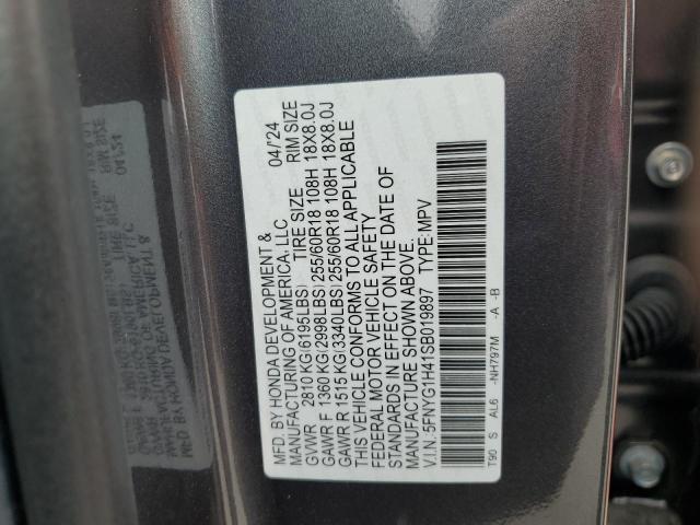 Photo 14 from auction – 2025 HONDA PILOT EXL with VIN 5FNYG1H41SB019897