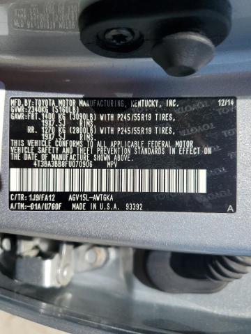 Photo 14 from auction – 2015 TOYOTA VENZA LE with VIN 4T3BA3BB8FU070906