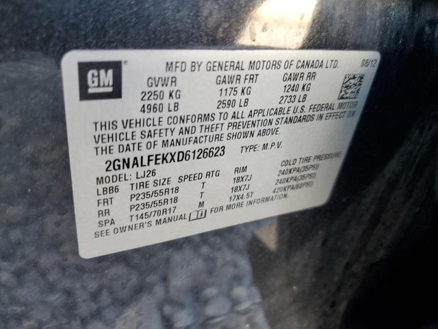 Photo 14 from auction – 2013 CHEVROLET EQUINOX LT with VIN 2GNALFEKXD6126623