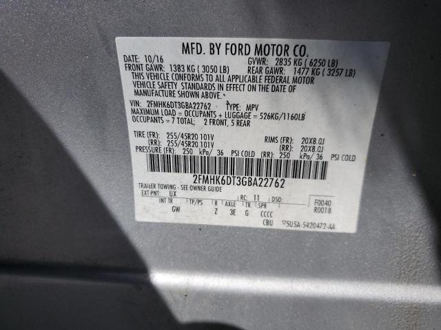 Photo 14 from auction – 2016 FORD FLEX LIMIT with VIN 2FMHK6DT3GBA22762