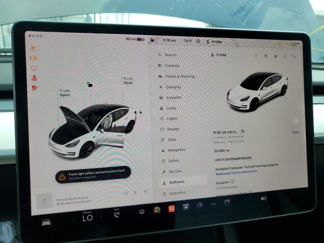 Photo 9 from auction – 2021 TESLA MODEL 3 with VIN 5YJ3E1EB9MF069338