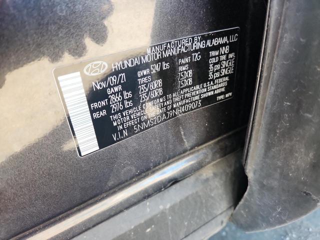 Photo 14 from auction – 2022 HYUNDAI SANTA FE with VIN 5NMS2DAJ9NH409073