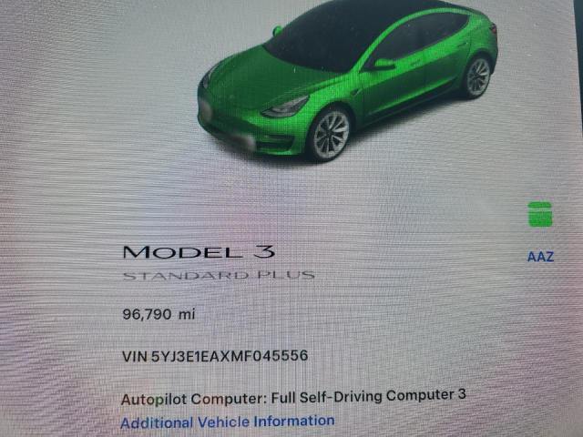 Photo 9 from auction – 2021 TESLA MODEL 3 with VIN 5YJ3E1EAXMF045556