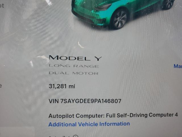 Photo 9 from auction – 2023 TESLA MODEL Y with VIN 7SAYGDEE9PA146807