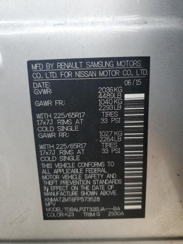 Photo 14 from auction – 2015 NISSAN ROGUE with VIN KNMAT2MT6FP573528