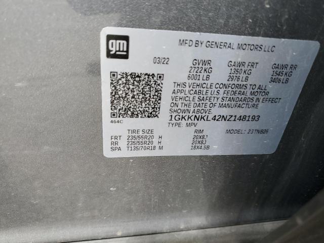 Photo 14 from auction – 2022 GMC ACADIA SLE with VIN 1GKKNKL42NZ148193