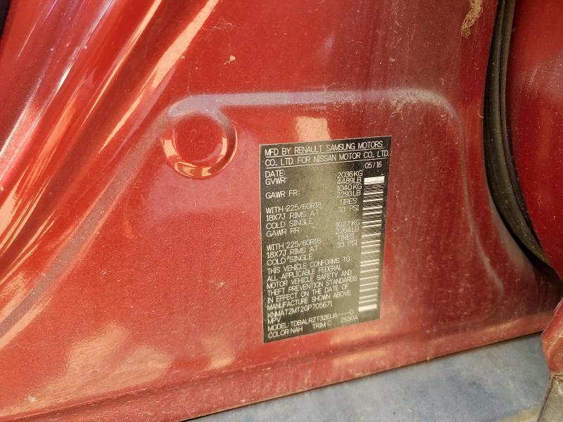 Photo 14 from auction – 2016 NISSAN ROGUE S with VIN KNMAT2MT2GP705671