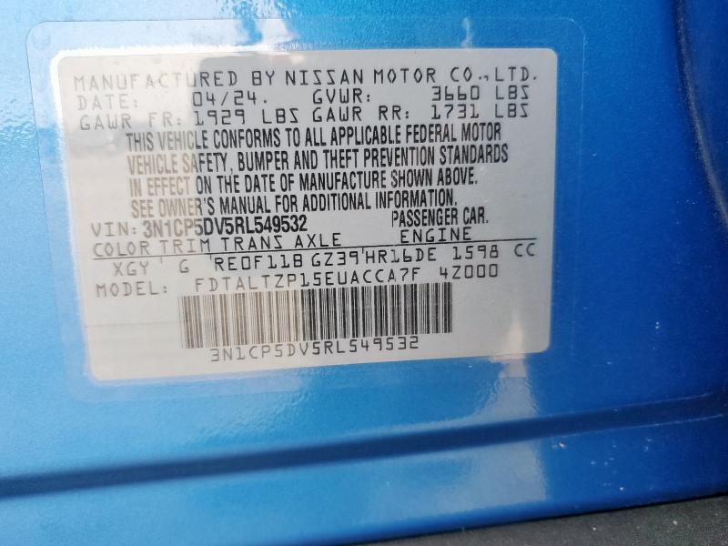 Photo 14 from auction – 2024 NISSAN KICKS SR with VIN 3N1CP5DV5RL549532