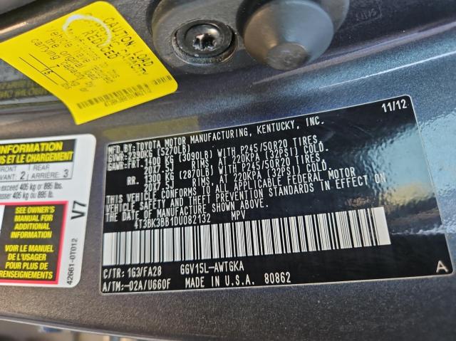 Photo 10 from auction – 2013 TOYOTA VENZA LE with VIN 4T3BK3BB1DU082132