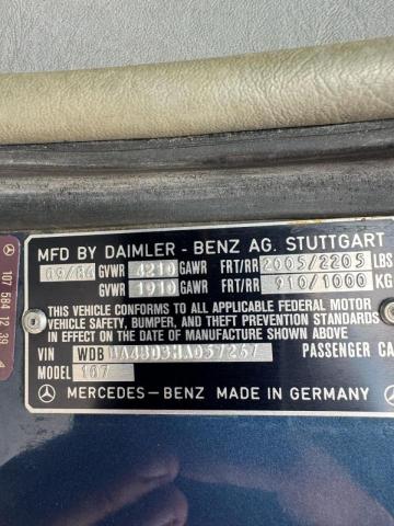 Photo 10 from auction – 1987 MERZ 560 SL with VIN WDBBA48D3HA057267