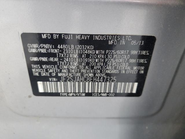 Фото 14 с аукциона – 2014 SUBARU FORESTER 2 с VIN JF2SJAHC8EH447325