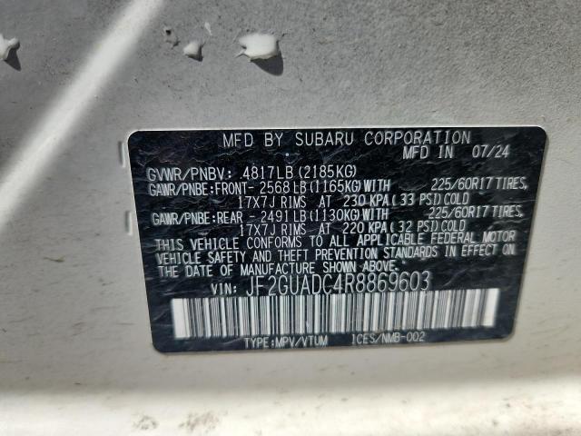 Photo 14 from auction – 2024 SUBARU CROSSTREK with VIN JF2GUADC4R8869603
