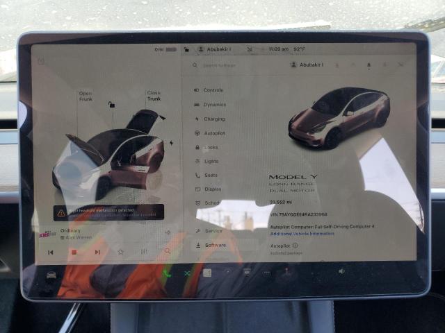 Photo 9 from auction – 2024 TESLA MODEL Y with VIN 7SAYGDEE4RA233968