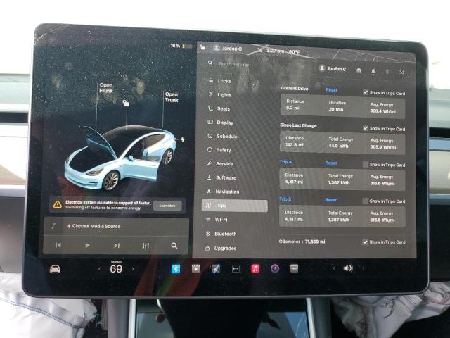 Photo 9 from auction – 2018 TESLA MODEL 3 with VIN 5YJ3E1EB3JF087734