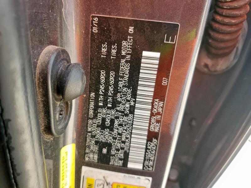 Photo 14 from auction – 2016 TOYOTA 4RUNNER SR with VIN JTEBU5JR7G5318388