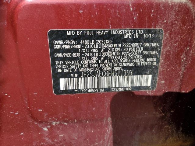 Photo 14 from auction – 2014 SUBARU FORESTER 2 with VIN JF2SJAEC0EH511393