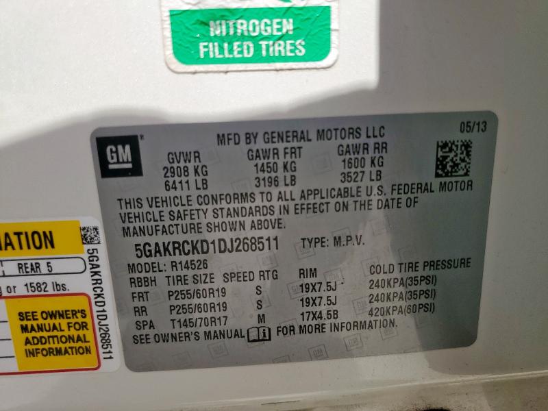 Zdjęcie 14 z aukcji – 2013 BUICK ENCLAVE z VIN 5GAKRCKD1DJ268511