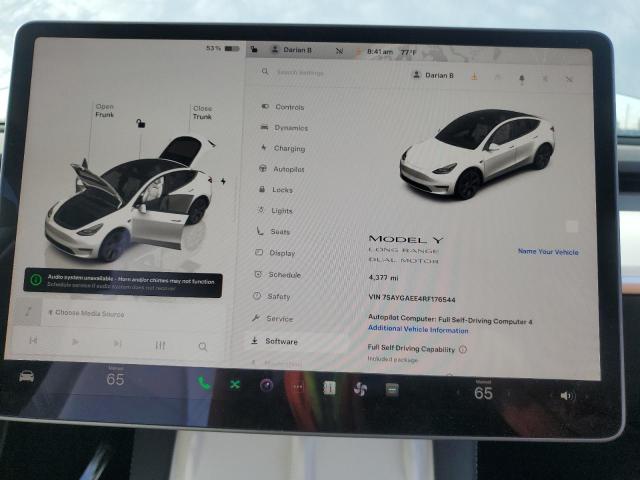 Photo 9 from auction – 2024 TESLA MODEL Y with VIN 7SAYGAEE4RF176544