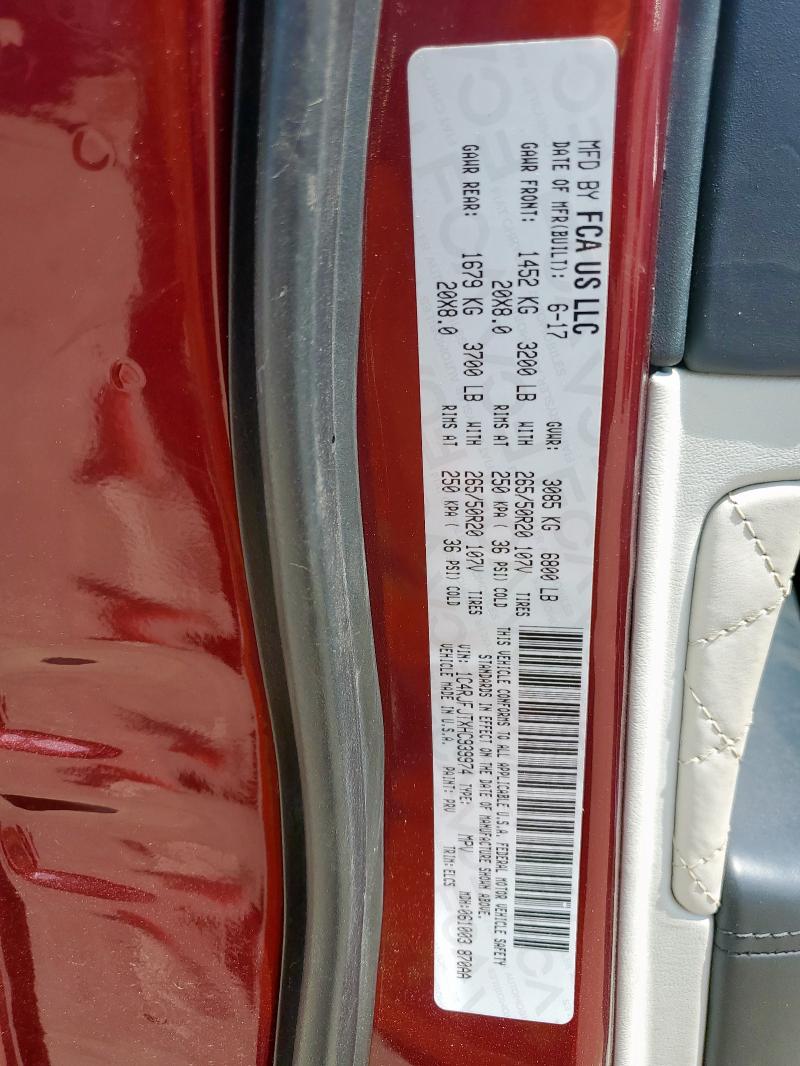 Photo 14 from auction – 2017 JEEP GRAND CHER with VIN 1C4RJFJTXHC939974