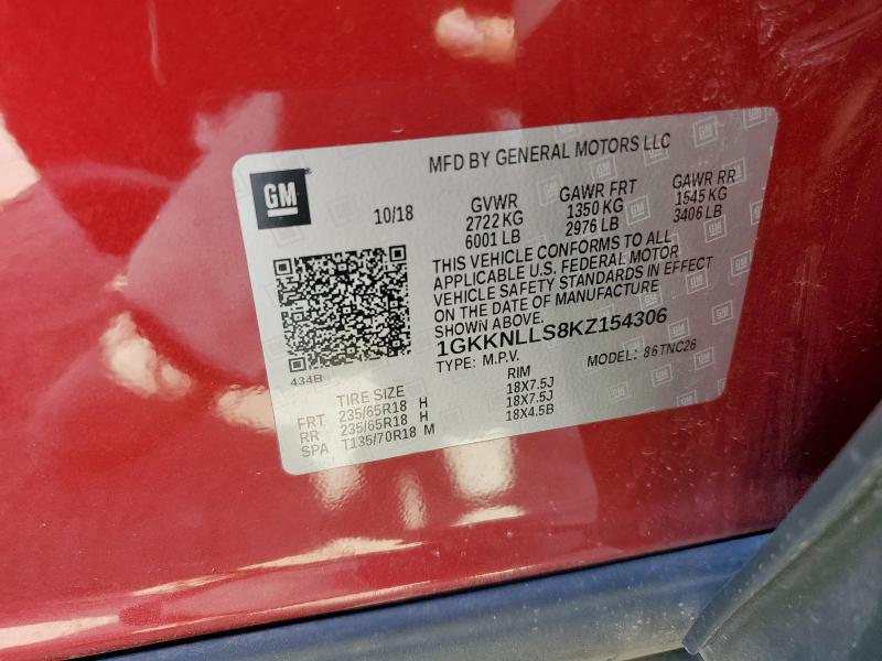 Photo 14 from auction – 2019 GMC ACADIA SLE with VIN 1GKKNLLS8KZ154306