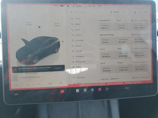 Photo 9 from auction – 2023 TESLA MODEL Y with VIN 7SAYGDEE7PF923939