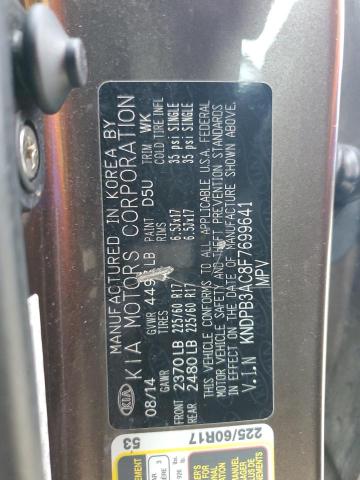 Photo 14 from auction – 2015 KIA SPORTAGE L with VIN KNDPB3AC8F7699641