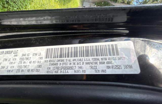 Photo 10 from auction – 2011 DODGE RAM 1500 with VIN 1D7RB1GP6BS609617