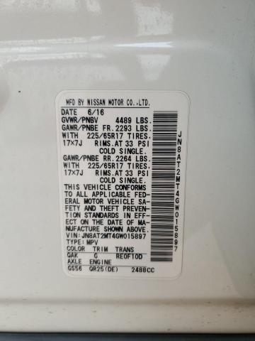 Photo 14 from auction – 2016 NISSAN ROGUE S with VIN JN8AT2MT4GW015897
