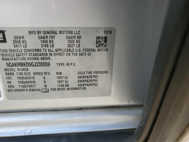 Photo 14 from auction – 2016 BUICK ENCLAVE with VIN 5GAKRBKD9GJ235559