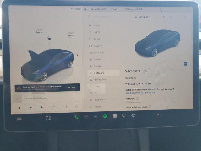 Photo 9 from auction – 2022 TESLA MODEL 3 with VIN 5YJ3E1EAXNF372296