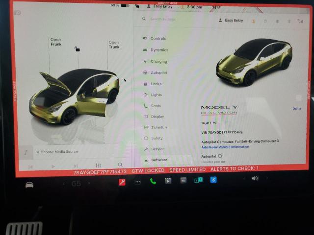 Фото 9 с аукциона – 2023 TESLA MODEL Y с VIN 7SAYGDEF7PF715472