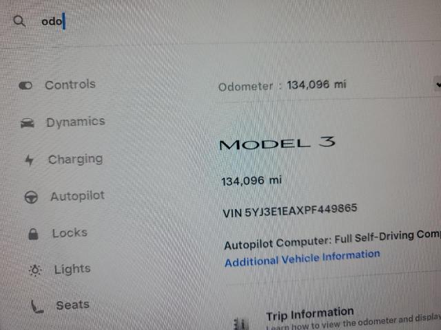 Photo 9 from auction – 2023 TESLA MODEL 3 with VIN 5YJ3E1EAXPF449865