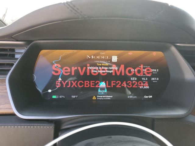 Photo 9 from auction – 2020 TESLA MODEL X with VIN 5YJXCBE24LF243294