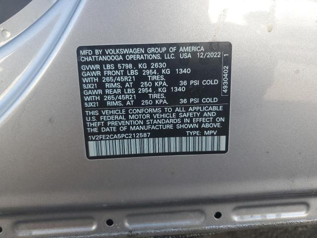 Photo 14 from auction – 2023 VOLKSWAGEN ATLAS CROS with VIN 1V2FE2CA5PC212587