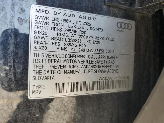 Photo 14 from auction – 2018 AUDI Q7 PREMIUM with VIN WA1LAAF72JD018489