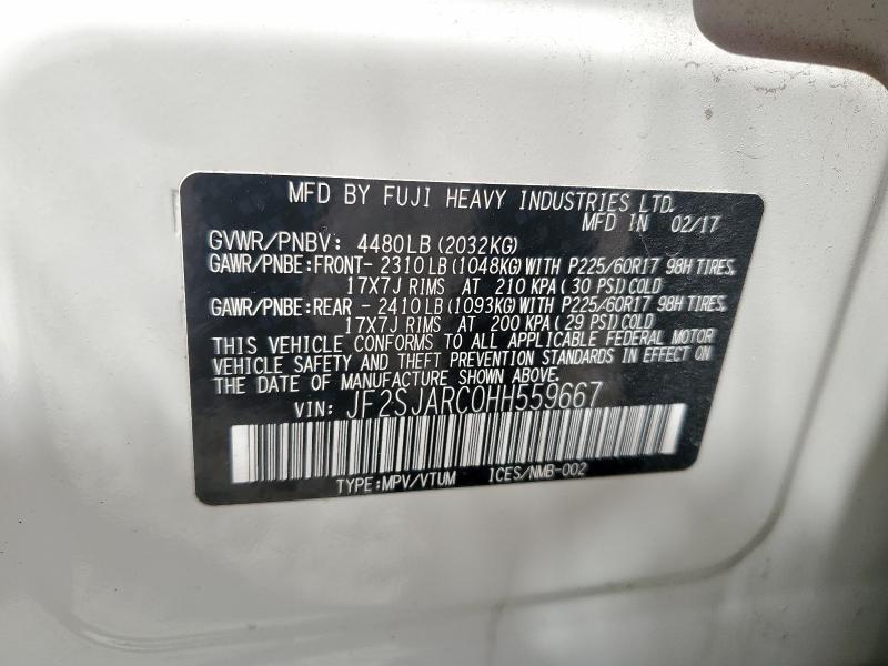 Photo 14 from auction – 2017 SUBARU FORESTER 2.5I LIMITED with VIN JF2SJARC0HH559667