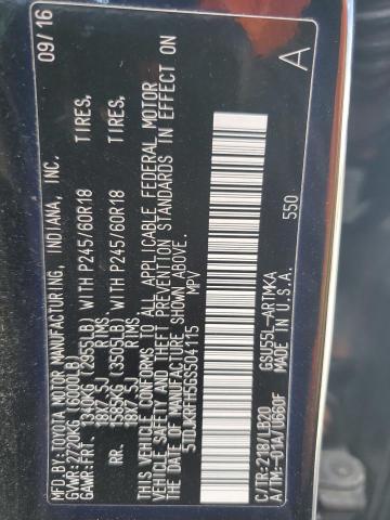 Photo 14 from auction – 2016 TOYOTA HIGHLANDER with VIN 5TDJKRFH5GS504115