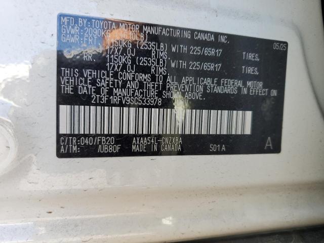 Photo 14 from auction – 2025 TOYOTA RAV4 LE with VIN 2T3F1RFV9SC533978