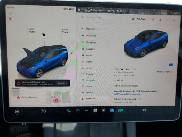 Photo 9 from auction – 2024 TESLA MODEL Y with VIN 7SAYGDEE7RF062510