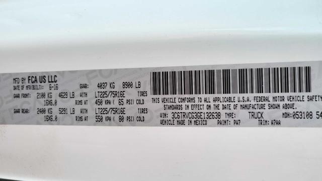 Photo 10 from auction – 2016 RAM PROMASTER with VIN 3C6TRVCG3GE132638
