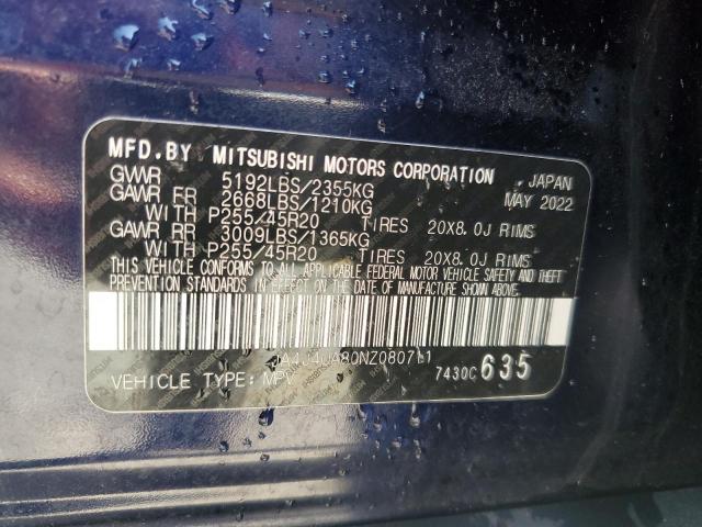Photo 14 from auction – 2022 MITSUBISHI OUTLANDER with VIN JA4J4UA80NZ080711