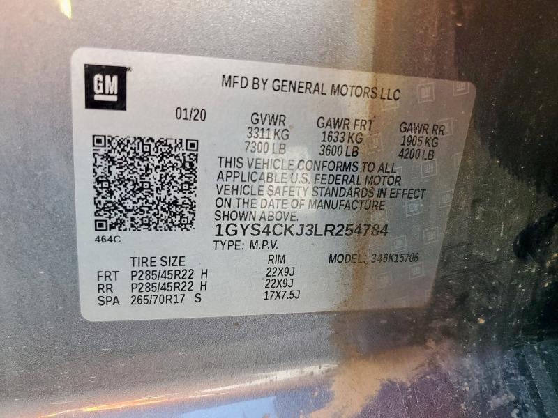 Photo 14 from auction – 2020 CADILLAC ESCALADE P with VIN 1GYS4CKJ3LR254784