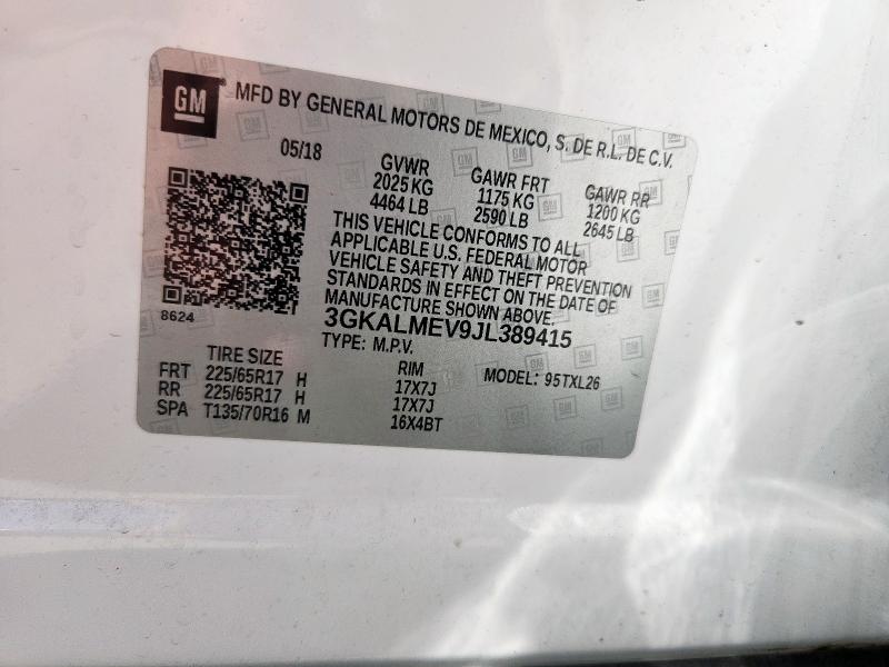 Photo 14 from auction – 2018 GMC TERRAIN SL with VIN 3GKALMEV9JL389415